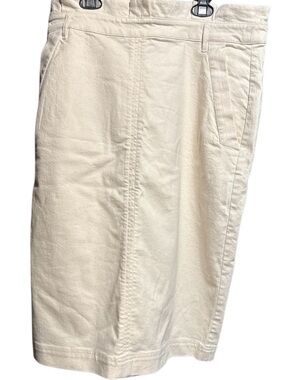 Banana Republic Cream Straight Knee-Length Skirt